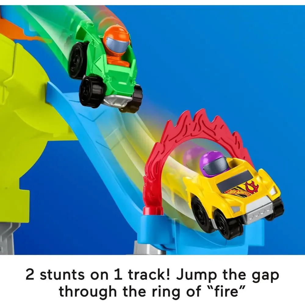 Fisher-Price Little People Toddler Toy Hot Wheels Spiral Stunt Race Track NWT